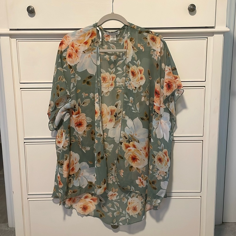 Emery Park Kimono- One Size, Green